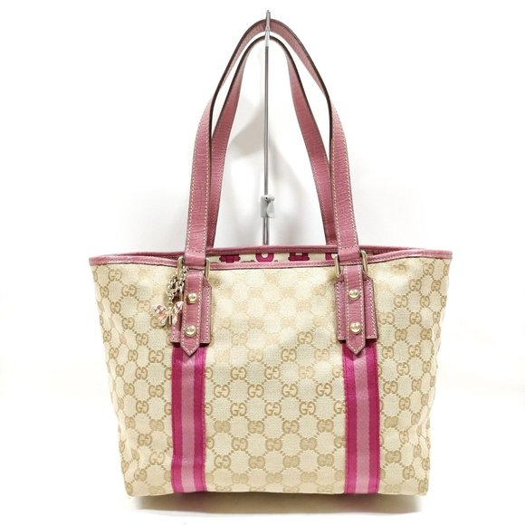 Gucci Tote Bag Beige Canvas